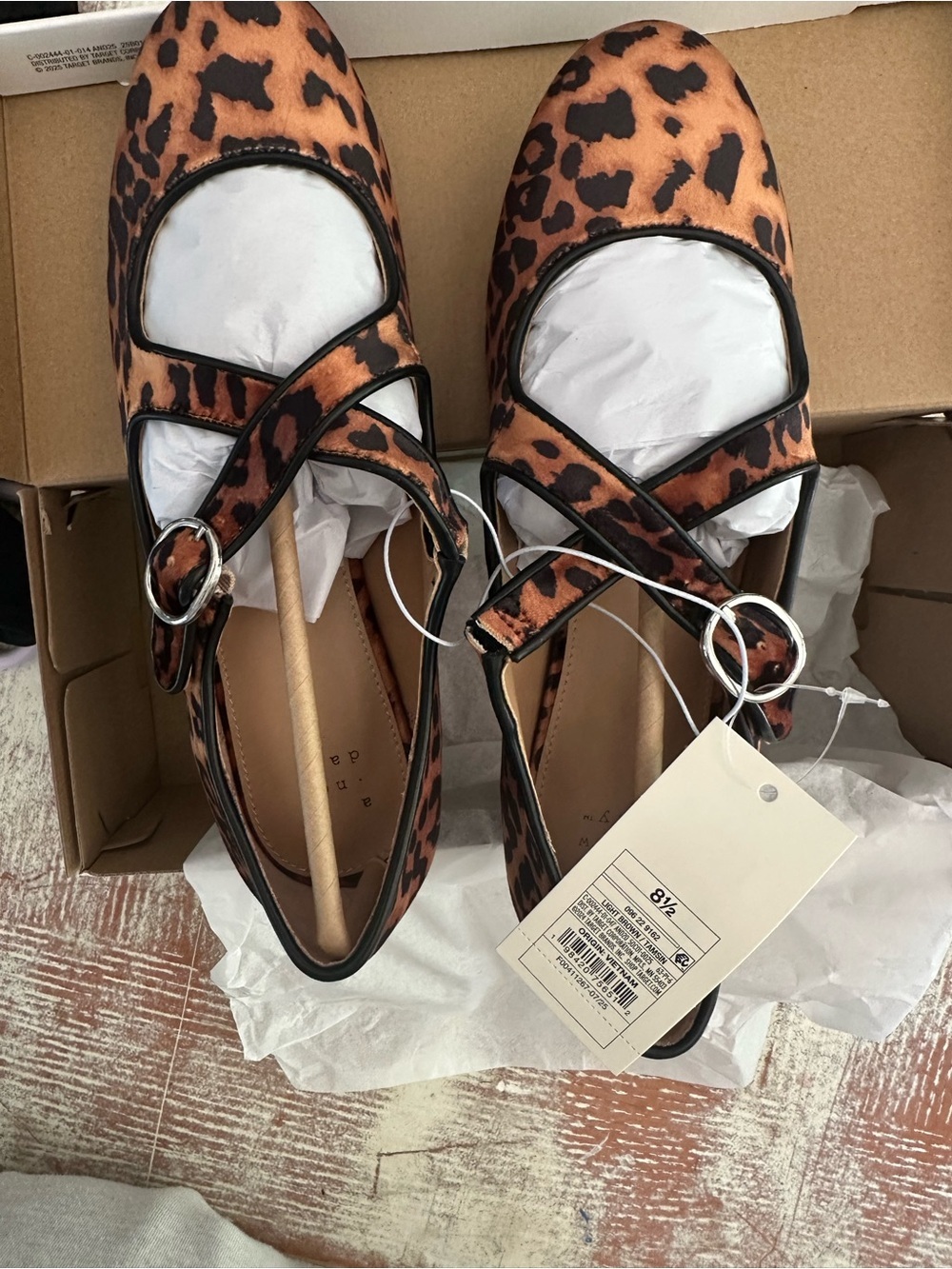 a new day Leopard Print flats- Brown - Picture 3 of 5